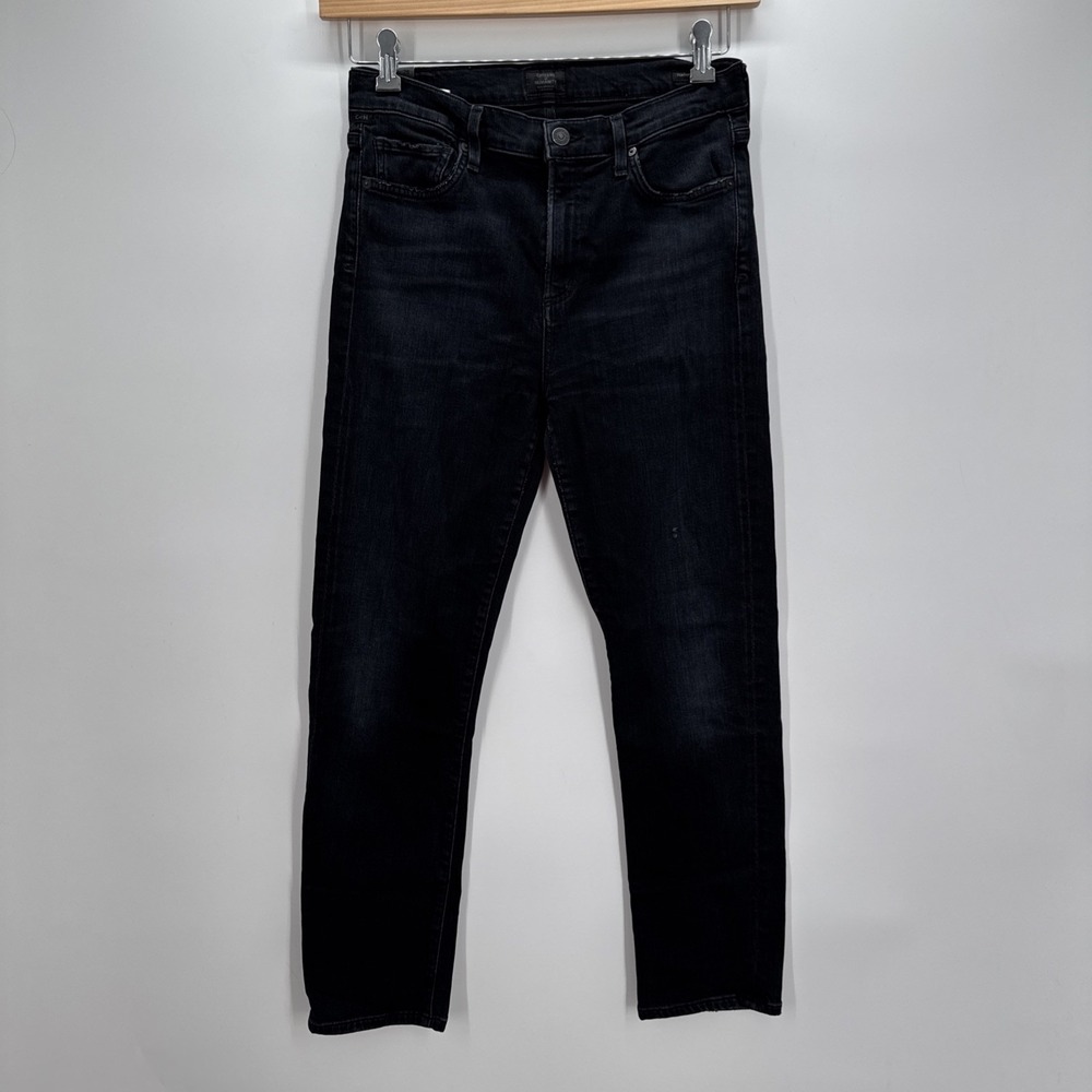 Citizens Of Humanity Harlow High Rise Ankle Jeans Womens 29 Black Slim Stretch